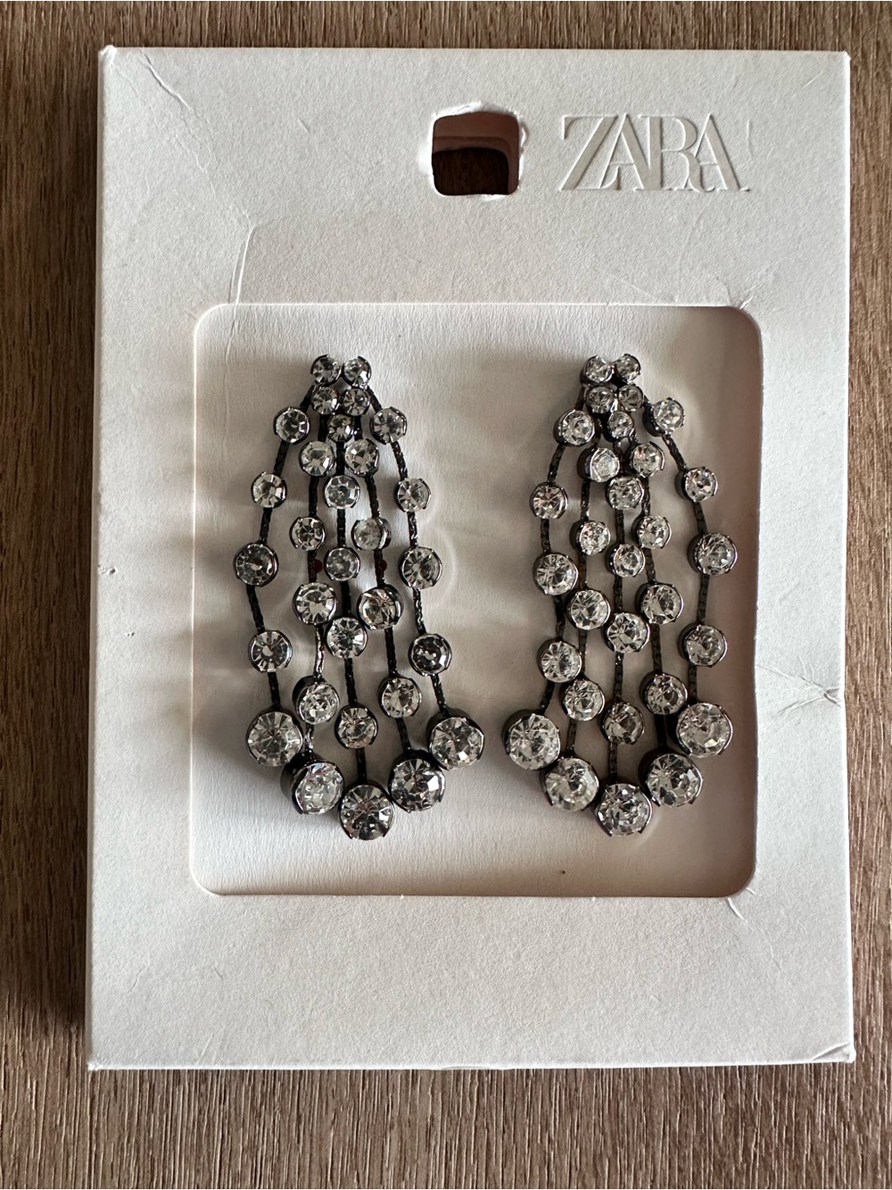 Zara Rhinestone Cascade Earrings